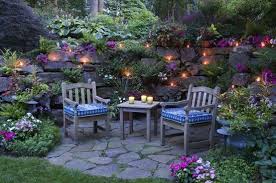 Grotto Garden At Twilight Click Image To Find More Gardening Pinterest Pins Small Backyard Landscaping Backyard Backyard Landscaping