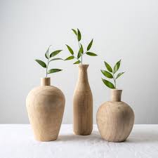 Paulownia Wood Vase Magnolia Market Chip Wooden Vase Wood Vase Vases Decor