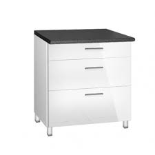 Trouvez meuble cuisine blanc sur 2ememain ✅ avantageux pour tout le monde. Meuble De Cuisine Bas 80 Cm 3 Tiroirs Tara Avec Pieds Reglables