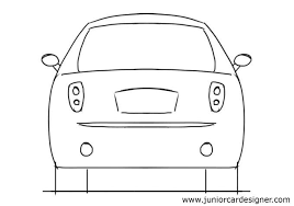 Car Drawing Tutorial Hatchback Rear View Car Drawings Drawing Tutorial Drawings