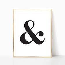 Ampersand Print Ampersand Sign Ampersand Wall Art Ampersand Etsy Ampersand Wall Art Initial Wall Art Minimalist Wall Art