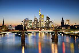 Wallpapers Germany Rivers Houses Bridges Frankfurt Am Main Night Frankfurt Am Main Frankfurt Skyline Frankfurt