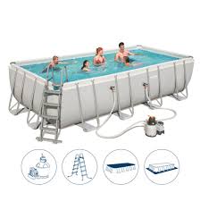 Above Ground Frame Pool Rectangular 122x274x549cm Bestway 56466 Rectangular Pool Bestway Winter Storage