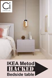 How To Hack Your Ikea Metod Into A Bedside Table Customize The Look Of Your Metod With Vinyl Coverings To Achieve A Modern Bedside Table Ikea Ikea Home Decor