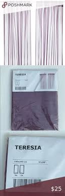 New Ikea Teresia Sheer Curtains 1 Pair Deep Lilac New Ikea Teresia Curtains 1 Pair Color Is Deep Lilac Ha Sheer Curtains Red Sheer Curtains Curtains With Rings
