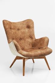 Sessel Angels Wings Leder Allium Brown Sessel Armlehnen Esszimmer Sessel