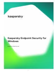 Keswin 11 2 0 En Us Pdf Kaspersky Endpoint Security For Windows U00a9 2020 Ao Kaspersky Lab 1 Contents Frequently Asked Questions Kaspersky Endpoint Course Hero