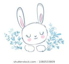 Cute Bunny Vector Illustration Hand Drawn Cute Rabbit Bunny Drawing Bunny Sketches Easter Drawings
