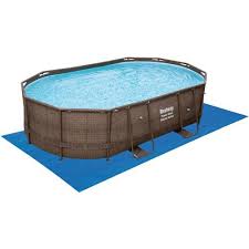 Bestway Rattan 10 Ft X 16 Ft X 42 In Oval Pool Oval Pool Endless Pool Above Ground Swimming Pools