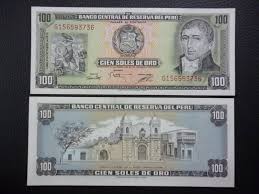 Peru Billete 100 Soles De Oro 1975 Pick 108 Unc Currency Design Bank Notes Coins