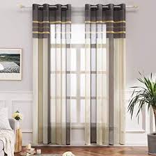 Miulee Voile Vorhang Transparente Gardine Aus Voile Mit Asen Schlaufenschal Asenschals Transparent Fenstersc Transparente Gardinen Vorhange Wohnzimmer Vorhange