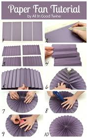 Paper Fan Tutorial Jpg 510 800 Pixeles Paper Fan Decorations Diy Birthday Party Diy Party Decorations