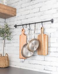 Rustic Industrial Kitchenette Reveal Cherished Bliss Diy Faux Brick Wall Rustic Industrial Kitchenette
