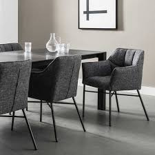 Armlehnstuhl Vahidos In Anthrazit Stoff Modern 2er Set Jpg Wohnzimmer Stuhle Esszimmerstuhle Gepolsterte Esszimmerstuhle