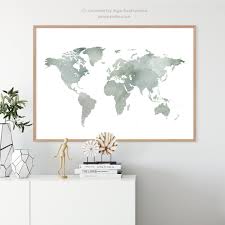 World Map Print World Map Art With Mandala Pattern Boho Wall Etsy In 2021 World Map Wall Art World Map Wall Decor Nursery Wall Decor Girl