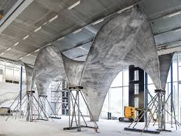 The design of these temporary structures are made to economic expenditure. This Ultra Thin Concrete Structure Was Constructed Using A Novel Steel Net Formwork System Archdaily