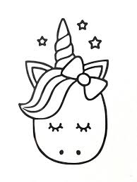 Unicorn Face Coloring Page Youngandtae Com Dibujos De Unicornios Unicornio Colorear Dibujos Kawaii Para Imprimir It is a goat like unicorn with a horn on top of its head.