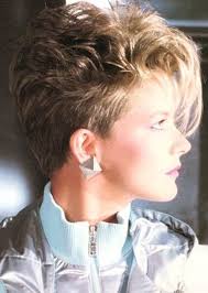 The 80's female silhouette was slender with big shoulders and a pinched waist. 80s Short Hairstyles For Women 80s Short Hair Hair Styles Short Hair Styles