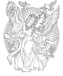 This angel coloring pages slideshow features our best angel coloring sheets for kids. Complex Angel Coloring Page For Adults Angel Coloring Pages Free Christmas Coloring Pages Fairy Coloring Pages
