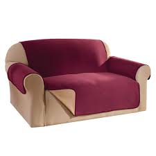 Innovative Textile Solutions Burgundy Reversible Waterproof Fleece Sofa Furniture Protector 9178sofaburg The Home Depot Furniture Loveseat Furniture Protectors Sofa Furniture