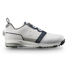 Despite increased competition from both major brands and smaller shoe companies, footjoy has maintained its absolute dominance in the golf shoe market. Footjoy Contour Fit Boa Men S Golf Shoe White Navy Pga Tour Superstore