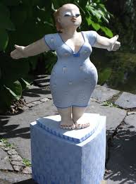 Rose Gartenskulptur Gartenskulptur Skulpturen Figur Frau