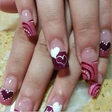 Paint your nails with hot pink and white alternatively, where the nails for the thumb, the middle and pinky are hot pink. 2019 Easy Tutorials Of Hot Valentines Nails Designs Valentine Nail Art Valentines Nail Art Designs Nail Designs Valentines