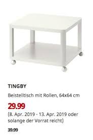 Ikea Essen Tingby Beistelltisch Mit Rollen Weiss 64x64 Cm Beistelltisch Rollen Beistelltisch Ikea Essen