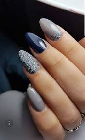 In the post, you will find 15 latest pointy nail designs to rock your holidays. Sns Nails Nails Coffin Nails Designs Grey Nail Art Winter Nail Designs