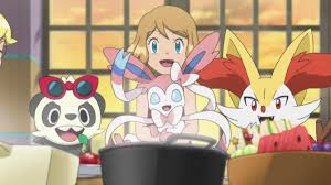 Pokemon Xyz Episode 16 Kalosfamily Serena Kalosqueen Tripokalon Amourshipping Pokemon Eevee Pokemon Sketch Pokemon
