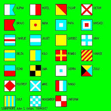 Adopted the joint army/navy phonetic alphabet from 1941 to standardise all branches of its armed forces. Natical Flags Phonetic Alphabet Pendant Banner Semaphore