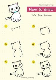 7 Easy And Fun Ways Draw A Cat Easy Step By Step Tutorial Cat Drawing Tutorial Simple Cat Drawing Kitten Drawing