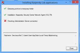 Error Installing Network Agent From A Standalone Package In The Vdi Mode In Kaspersky Security Center 10