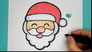 How To Draw Cute Laughing Santa Emoji Step By Step Christmas Drawing Tutorial Youtube Christmas Drawings For Kids Easy Santa Drawing Christmas Drawing