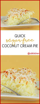 Coconut custard pie recipe with a flaky crust and egg custard filling. Quick Sugar Free Coconut Cream Pie Recipe Cdkitchen Com