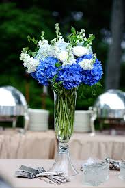 Pretty Blue Flower Centerpieces Wedding Wedding Flower Centerpieces Blue Wedding Table Decorations Elegant