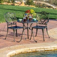 Home Loft Concept Venice 3 Piece Dining Set Outdoor Bistro Set Patio Dining Set 3 Piece Dining Set