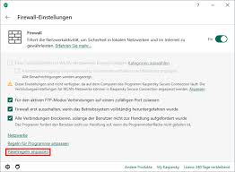 Anpassen Der Firewall Einstellungen In Kaspersky Internet Security 20