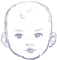 Step Finished Baby How To Draw A Babys Face Head With Step By Step Drawing Instructions Baby Face Drawing Baby Drawing Step By Step Drawing