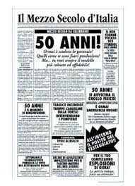Biglietto Auguri Giornale Compleanno 50 Anni Amico Cinquantesimo Compleanno Scherzi Di Compleanno Compleanno Uomo