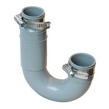 Black pvc or stainless steel for the the drain piping under a double kitchen sink with a garbage disposer on one side. Fernco 1 1 2 In X 1 1 4 In Pvc Drain Trap Pft 150 The Home Depot