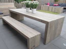 Gartentisch Holztisch Gartenbank Sitzgarnitur Terassentisch Holztisch Garten Rustikale Gartenmobel Gartentisch Selber Bauen