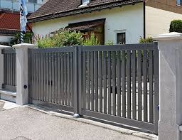 Hochwertiges Zweiflugeltor Zaun Modernes Zaun Design Hauseingang