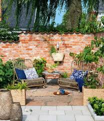 Garten Sichtschutz Ziegel Zaun Rattan Mobel Rattan Mobel Garten Steinmauer Garten Vorgarten Ideen