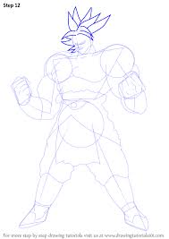 Learn How To Draw Broly From Dragon Ball Z Dragon Ball Z Step By Step Drawing Tutorials Dbz Drawings Dragon Ball Z Drawings