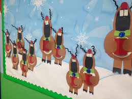 Singing Reindeer Bulletin Board Preschool Classroom Christmas Decorations Preschool Christmas Christmas Preschool Theme