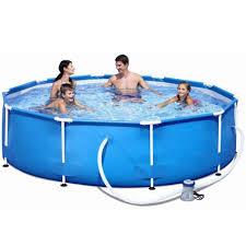 Amazon Com Ylight Metal Frame Pool Set Swimming Pool Round Frame Above Ground Pool Set Model Pond Family Swimm Above Ground Swimming Pools Swimming Pools Pool