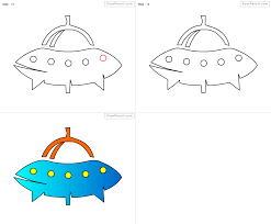 How To Draw Spaceship For Kids