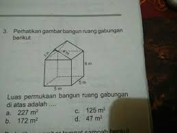 Luas Permukaan Bangun Ruang Gabungan Diatas Adalah Brainly Co Id