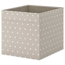 Drona Box Beige Dotted 13x15x13 Ikea In 2020 Kallax Shelving Ikea Kallax Shelf